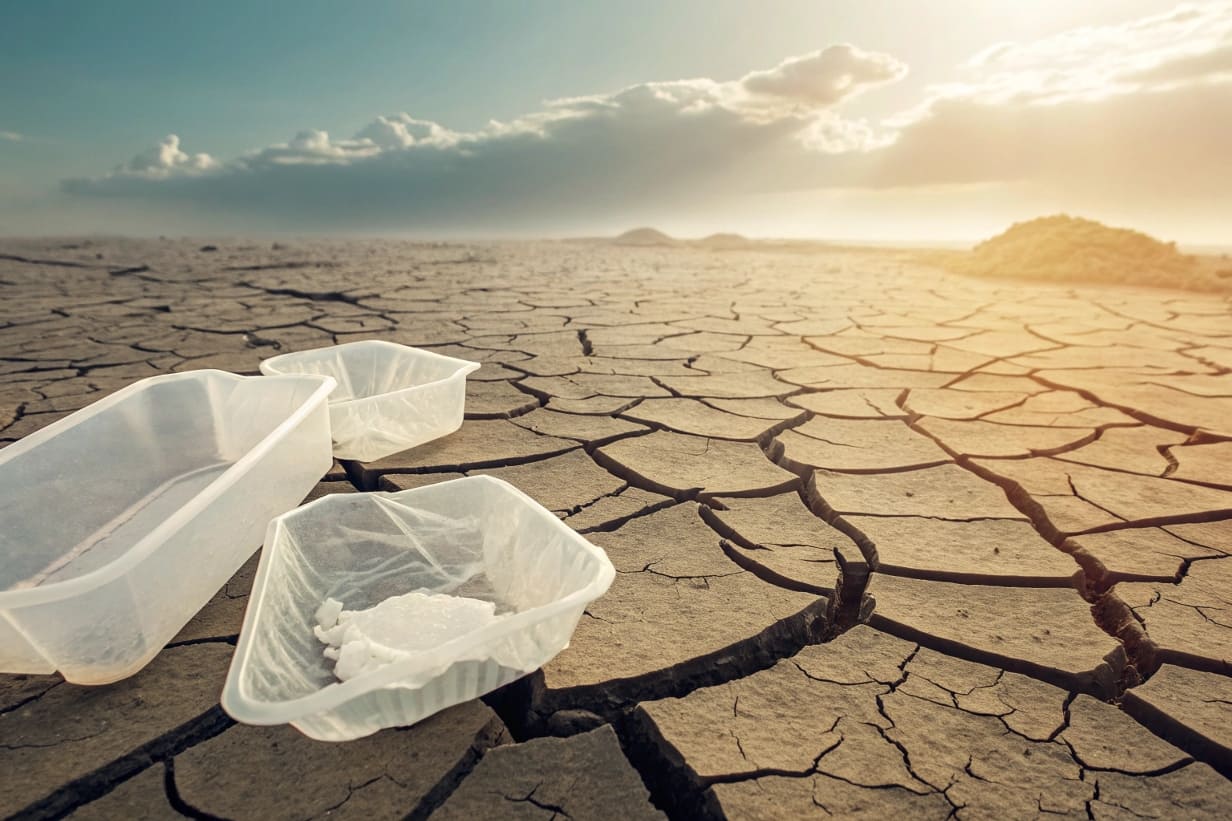 PET Plastic Hydrolysis in Extreme Conditions PET bottle degrading in hot, humid environment