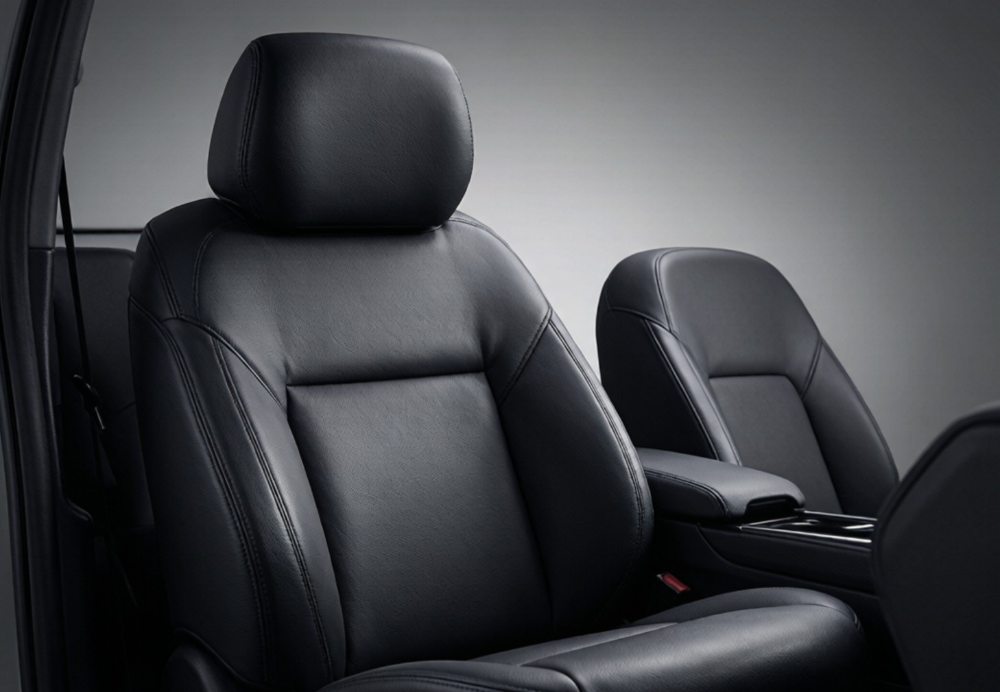 A high-quality PU leather car seat that looks brand new and uncracked