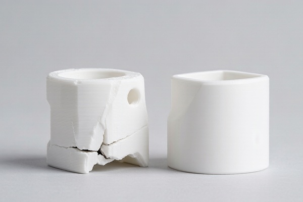 easily snapping a piece of PLA